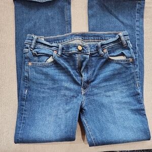 Gap Classic Blue Denim Loose Flare Mid Rise Jeans